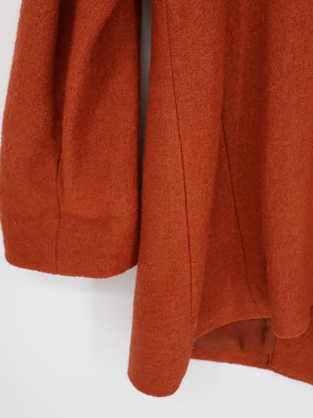 Talbots Woman Coat 14W Burnt Orange Wool Blend Oversized Collar Plus Size Warm - Picture 14 of 16